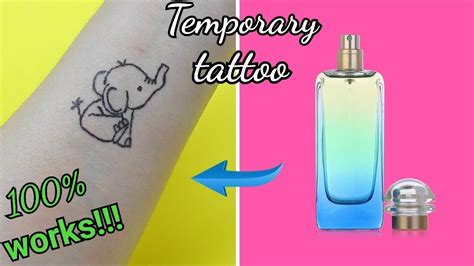 temporary tattoo hack with perfume